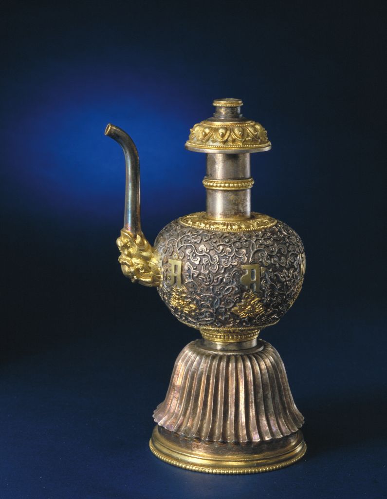 图片[1]-Silver Carved Sanskrit Bamba Pot-China Archive